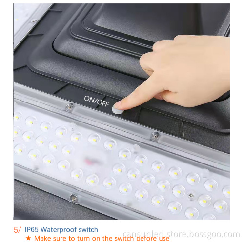 All-In-One IP65 Waterproof 100W Solar-Powered LED Pillar Light for Outdoor Pathways